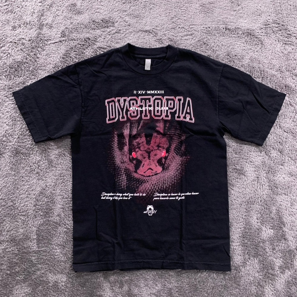 Los Angeles Apparel Dystopia Athletic Club Graphic T-Shirt Black Small NEW